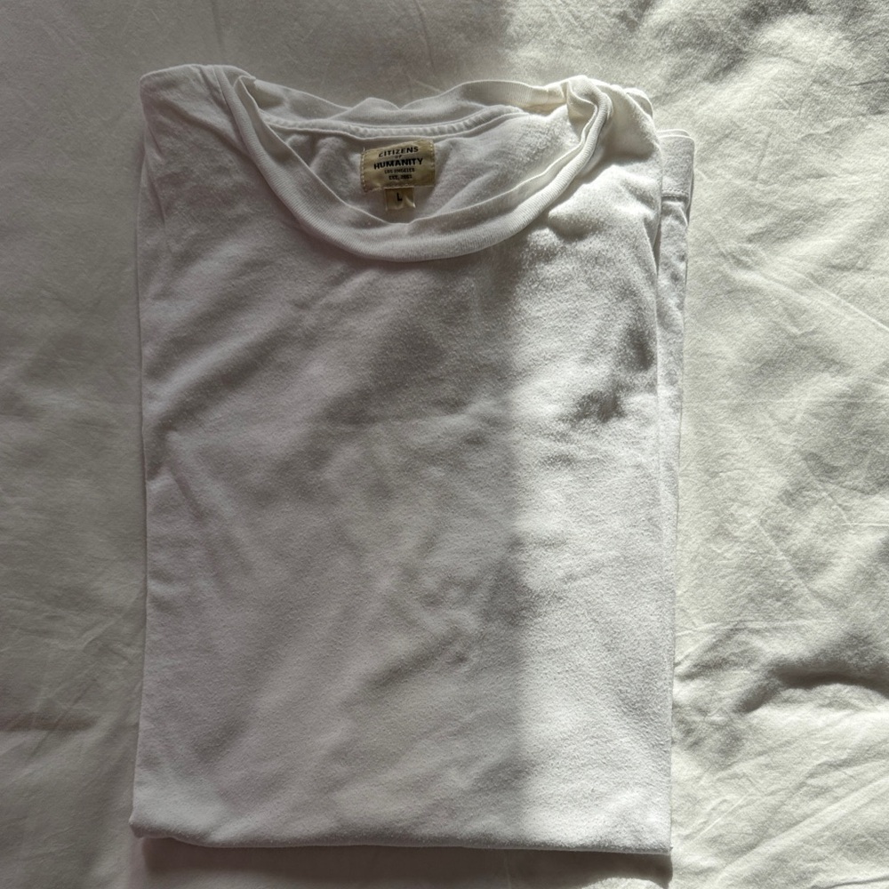 Citizens of Humanity White Crew Neck T-Shirt